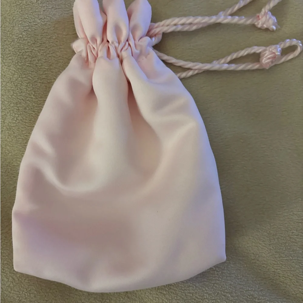 Angel Rhinestone Pink Soft Drawstring Bag. - Picture 3 of 6